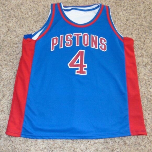 Mens Pistons Dumars Hamilton Reversible Jersey Chevy 50th Anniversary Vintage - Picture 5 of 8